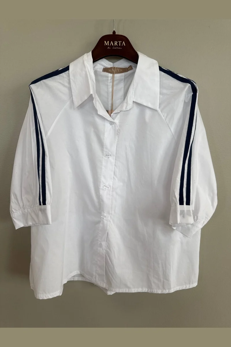 Marta Du Chateau - Mdcbambi Shirt 268819 - White/Navy