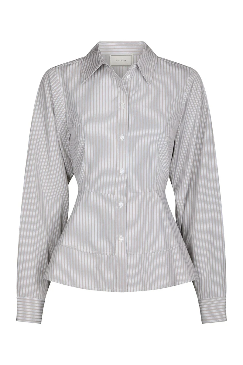 Neo Noir - Samira Stripe Shirt 169891 - 979 - Taupe Stripe