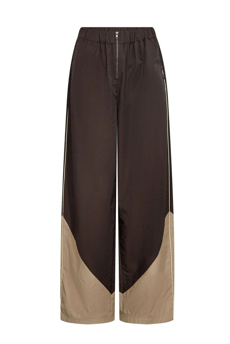 Co´Couture - Aloracc Block Pant 500847 - 20003 - Dark Brown