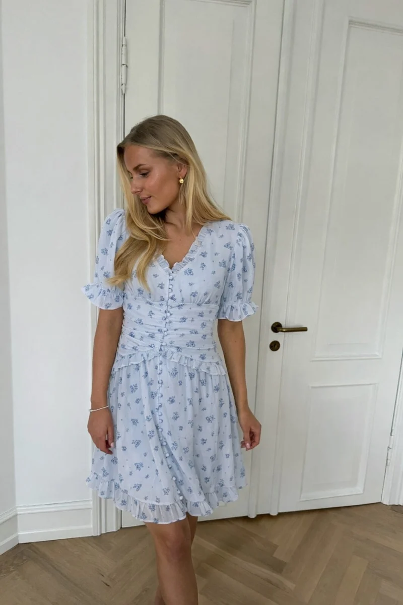 BYIC - Arielic Dress A25220 - Blue Flower Print