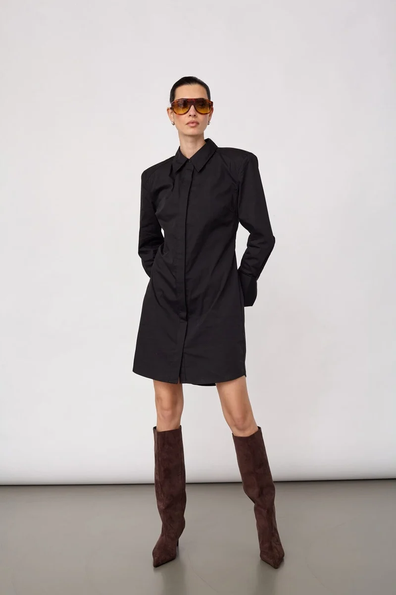 Co´Couture - Sannacc Power Shirt Dress 500298 - 65001 - Black