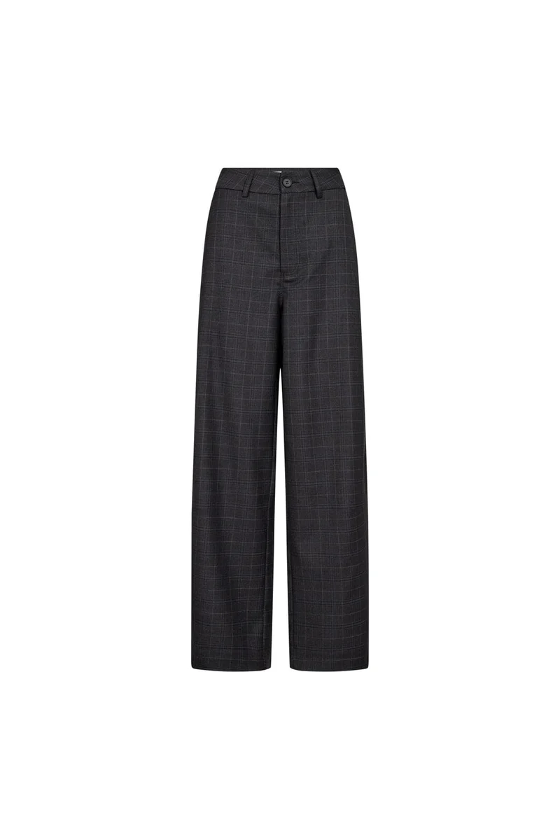 Co´Couture - Eloracc Check Barrel Pant 500307 - 65002 - Dark Grey