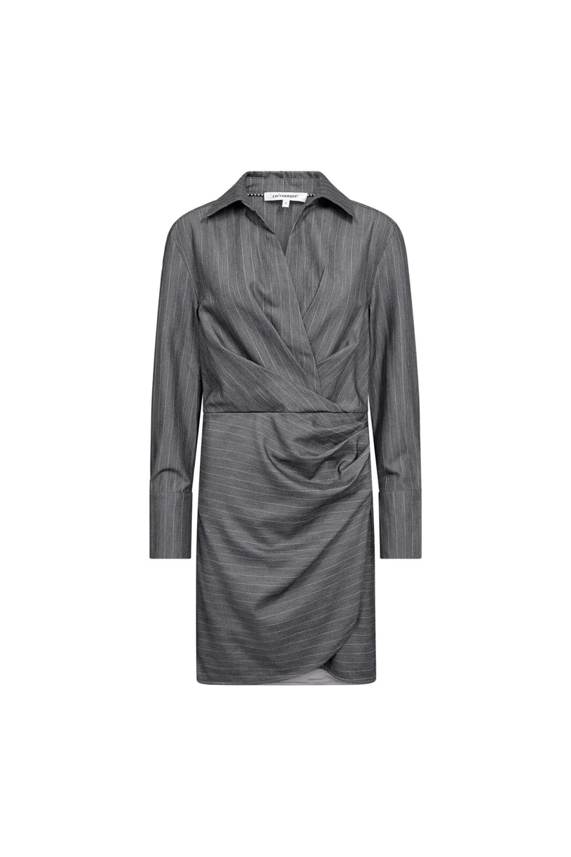 Co´Couture - Lyviacc Pin Wrap Dress 500300 - 65003 - Mid Grey