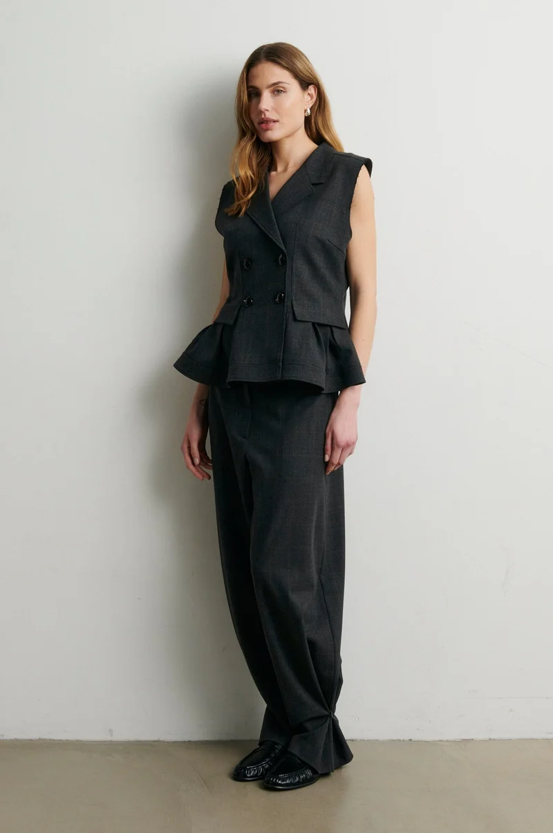 Second Female - Anjou Trousers 60963 - 7003 Dark grey melange