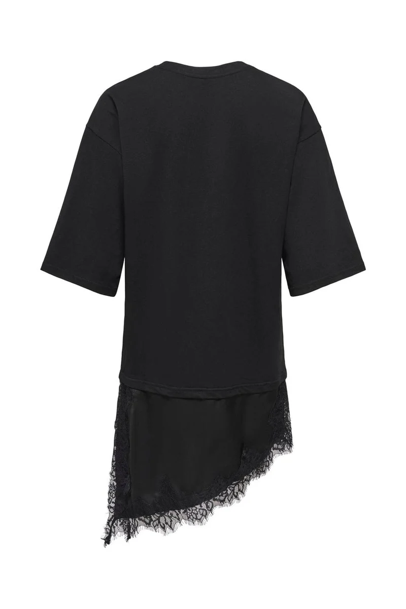 Only - Onlmadelyn S/S Lace Top - 5128362 Black Black Lace