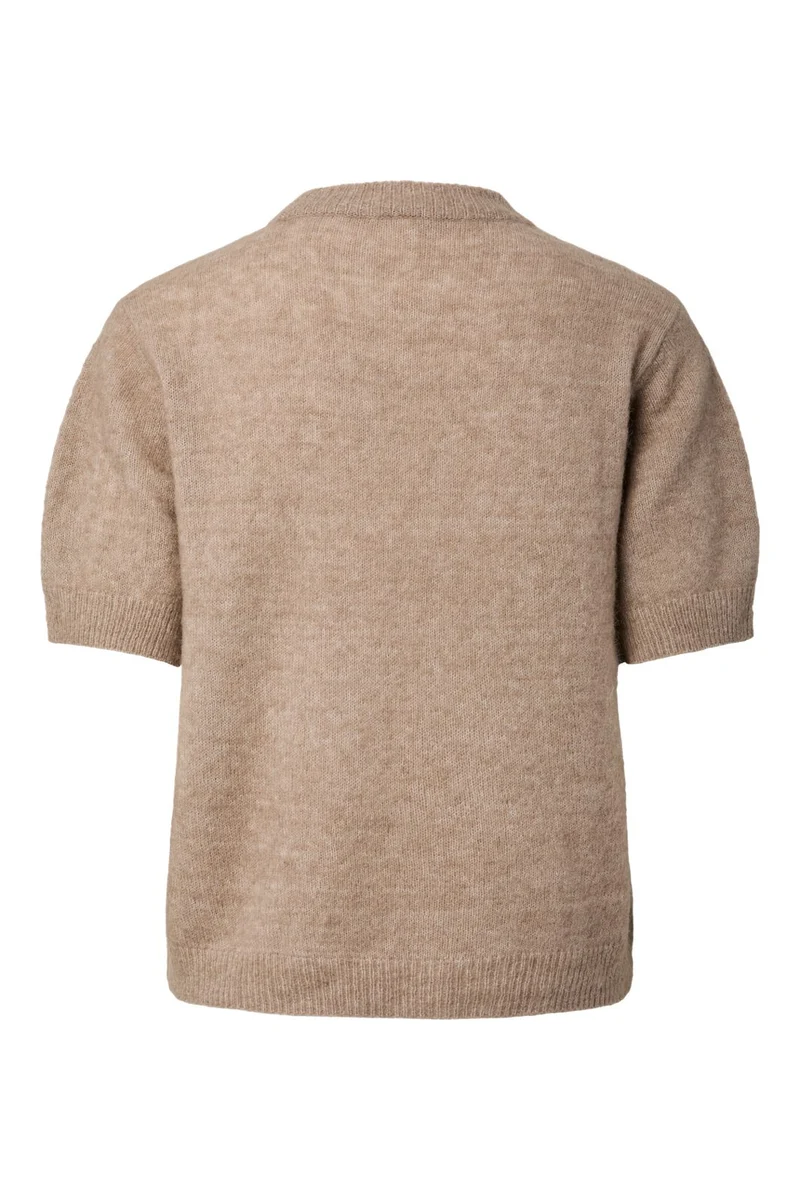 Yas - Yasjohi Ss Wool Blend Pullover - 5054490 Taupe Gray