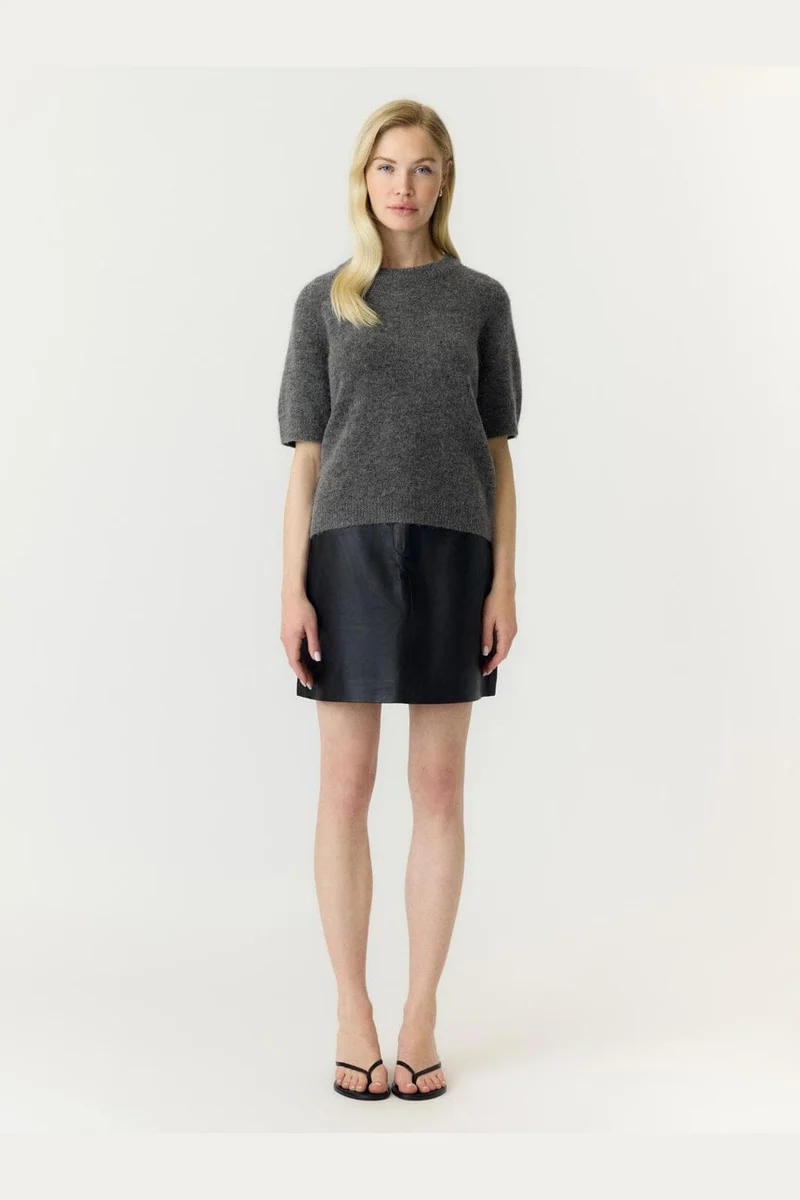 Yas - Yasjohi Ss Wool Blend Pullover - 5054491 Medium Grey Melange
