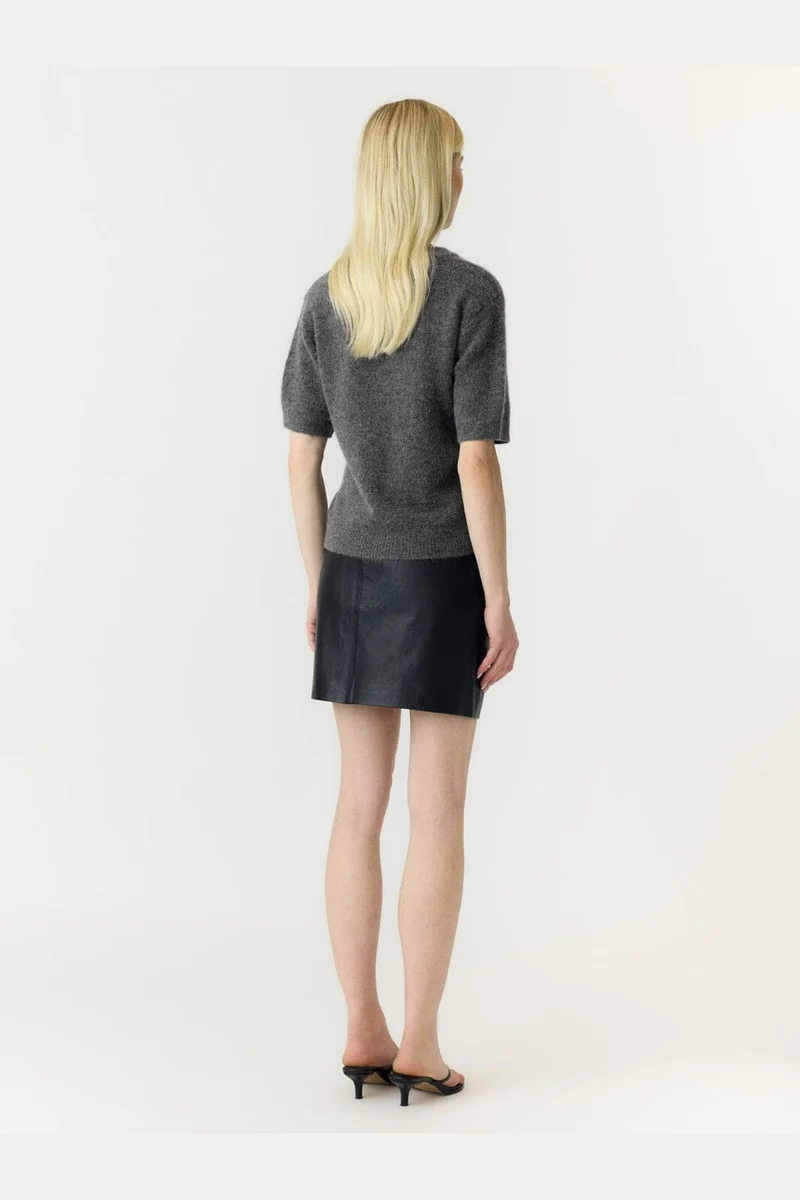 Yas - Yasjohi Ss Wool Blend Pullover - 5054491 Medium Grey Melange