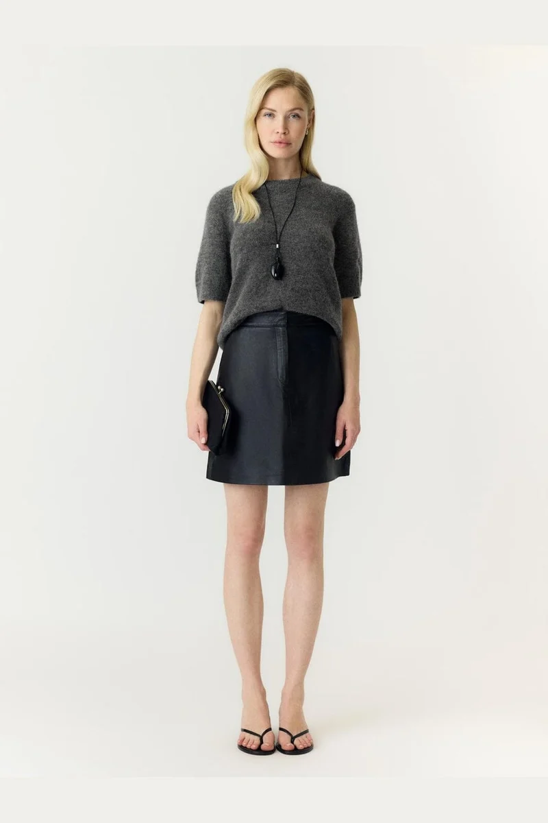 Yas - Yasjohi Ss Wool Blend Pullover - 5054491 Medium Grey Melange