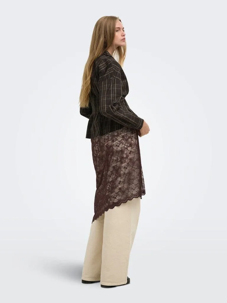 Only - Onlsoba Lace Skirt - 5090277 Coffee Bean