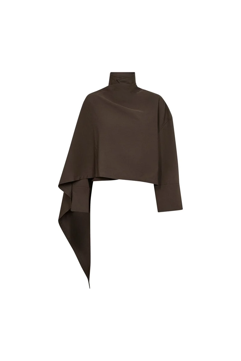 Co´Couture - Melvacc Cape Shirt 500838 - 20002 - Brown
