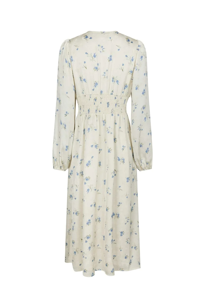 Neo Noir x Molly&My - Jellie Satin Rose Dress 169382 - 122 - Creme