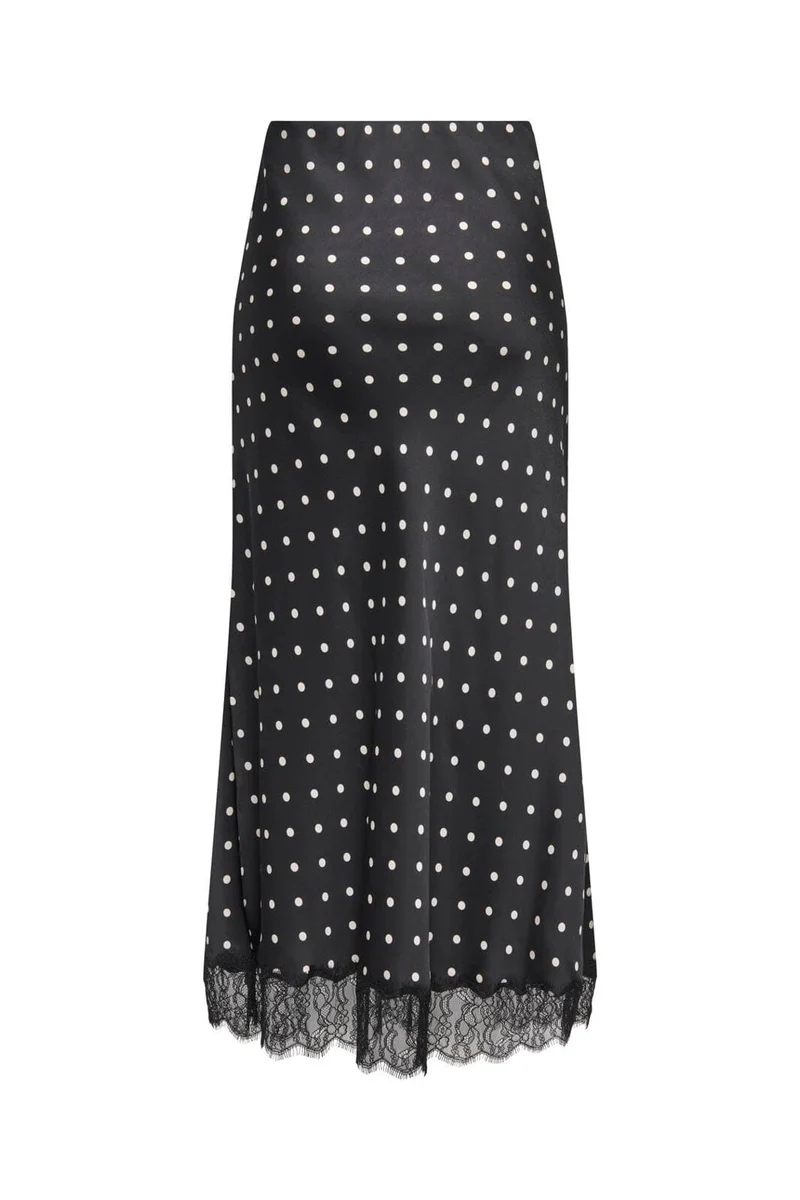 JDY - Jdycally Midi Skirt - 5093503 Black Cloud Dancer Dot