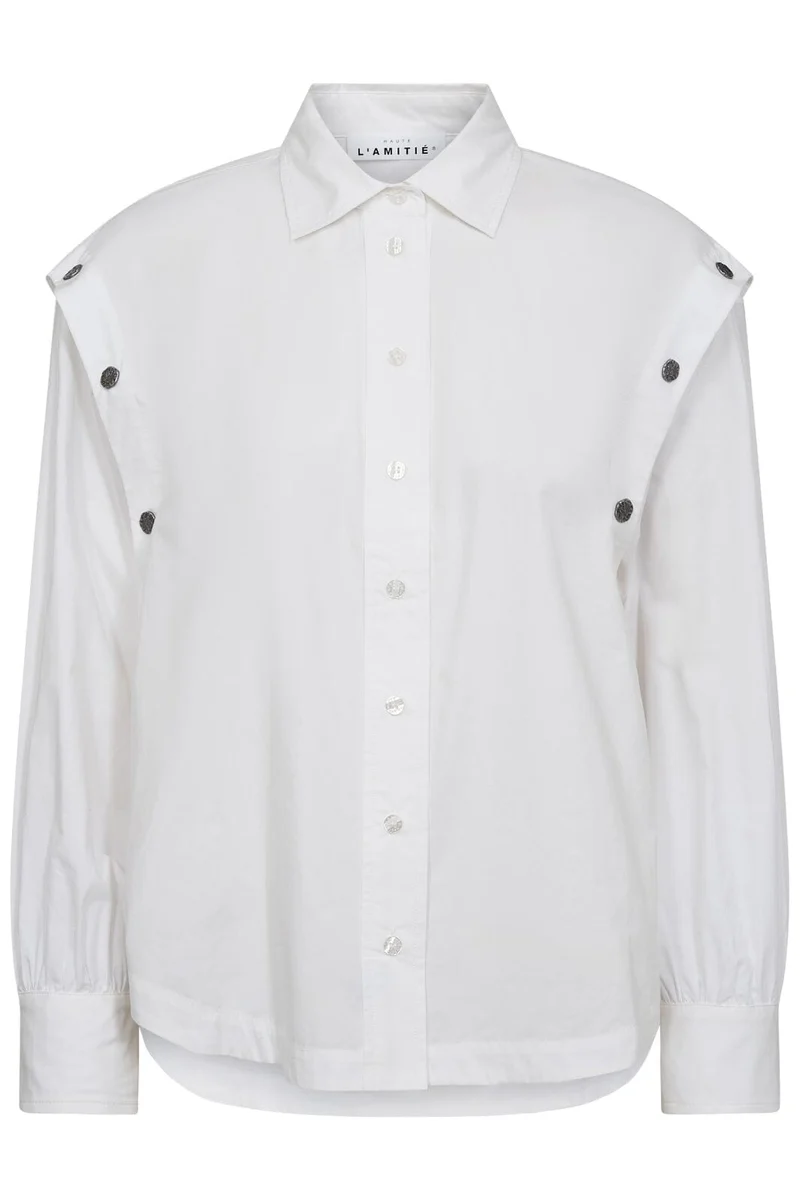 Haute L'Amitié - Button Sleeve Shirt HL10399 - White