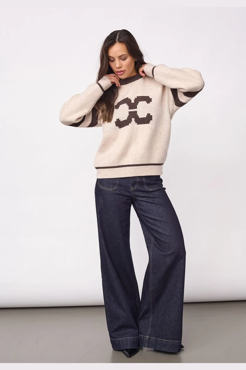 Co´Couture - Rowcc Coco Logo Knit 500085 - 10003 - Creme
