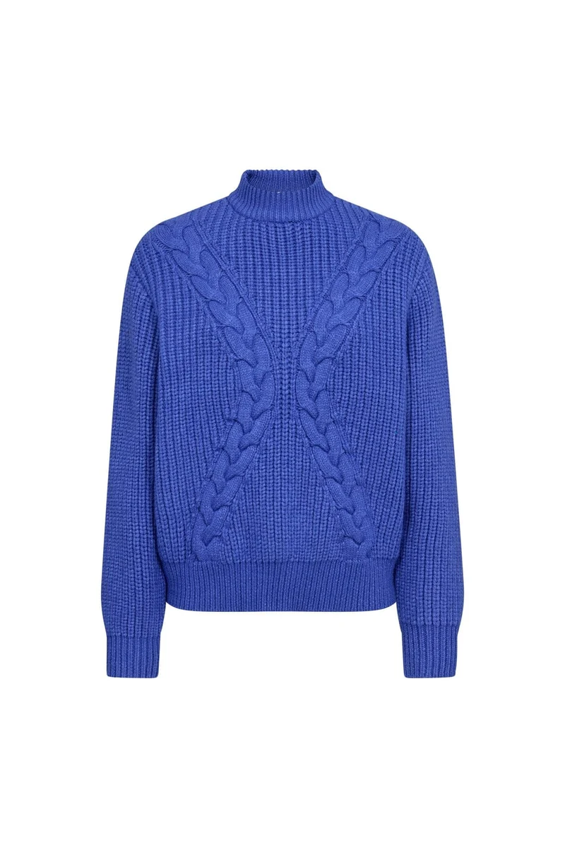 Co´Couture - Rowcc Rib Cable Knit 500272 - 40002 - New Blue