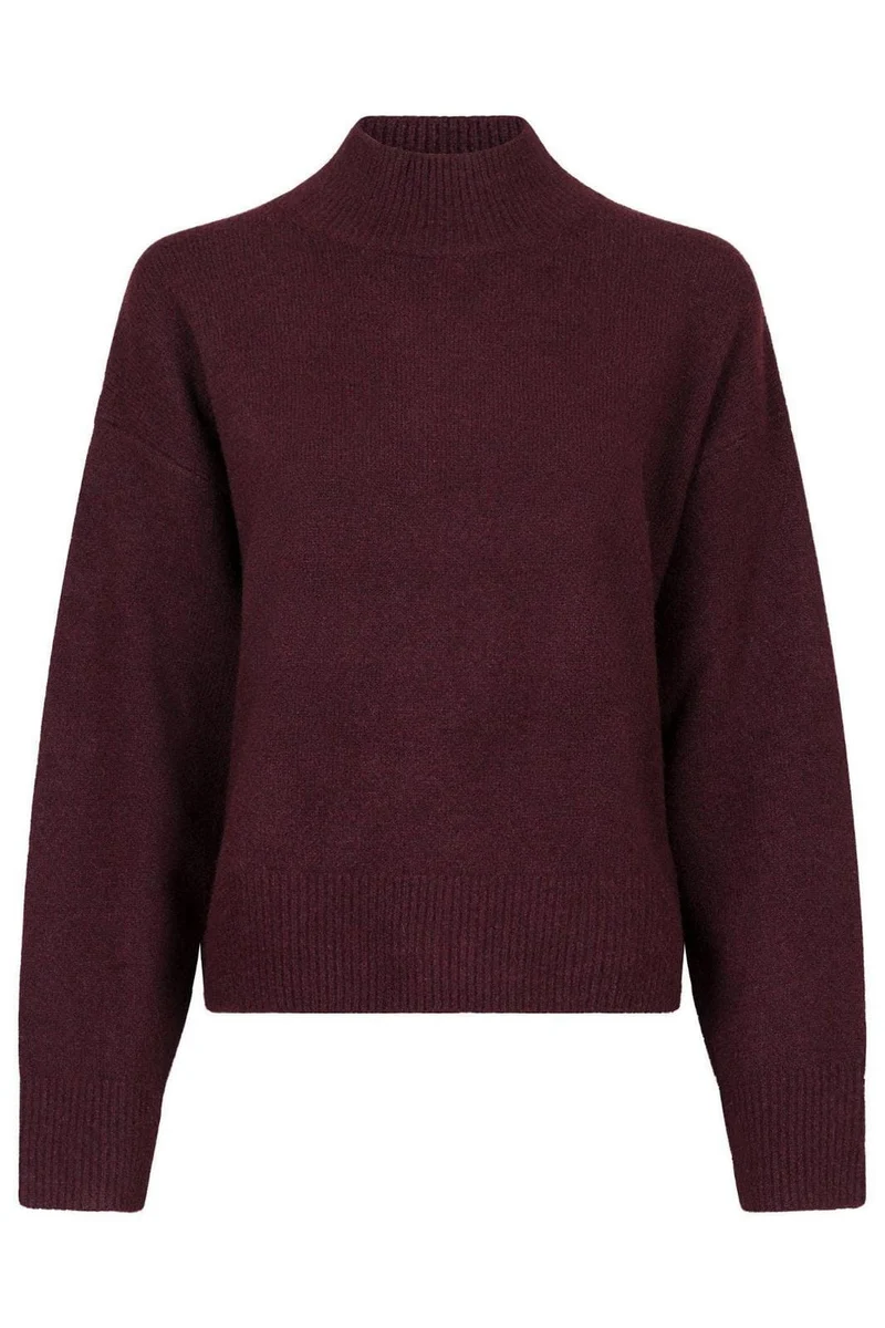 Neo Noir - Paulina Knit Blouse - Wine