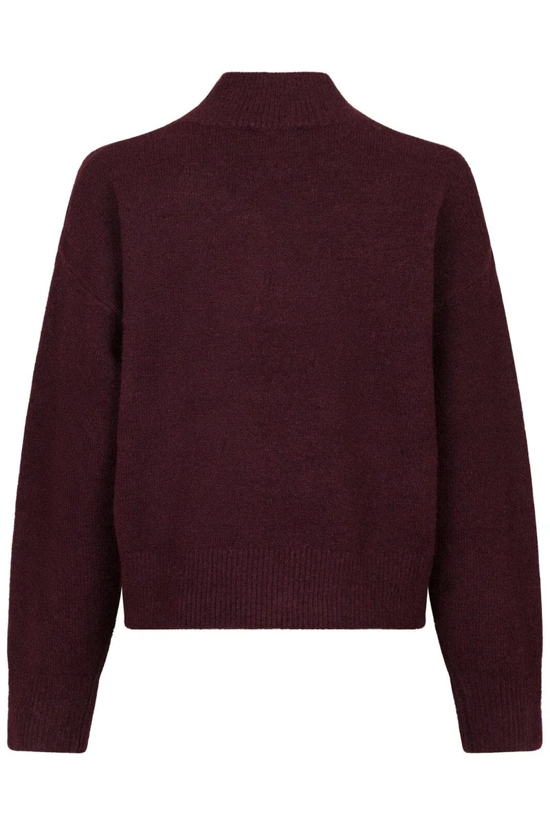 Neo Noir - Paulina Knit Blouse - Wine