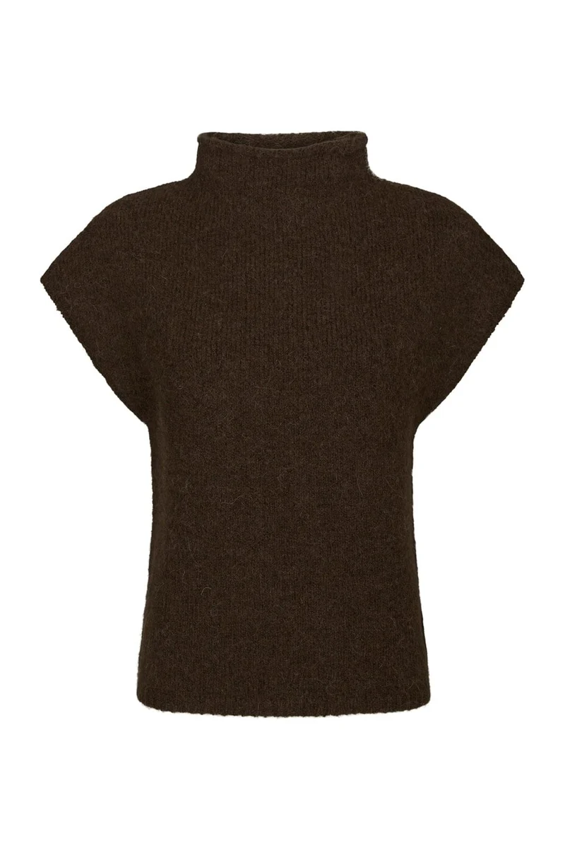 Neo Noir - Jona Knit Top 168425 - 205 - Brown Melange