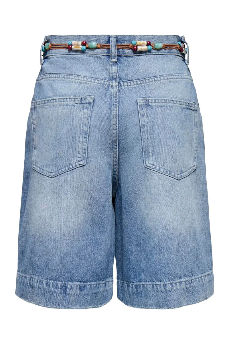 Only - Onlhollie Belt Shorts Azg - 5121055 Medium Blue Denim Belt