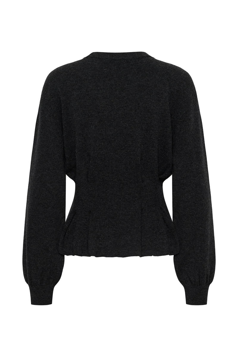 Gestuz - Gzmanzi Waist Pullover 10911492 - 106530 - Deep Graphite Melange