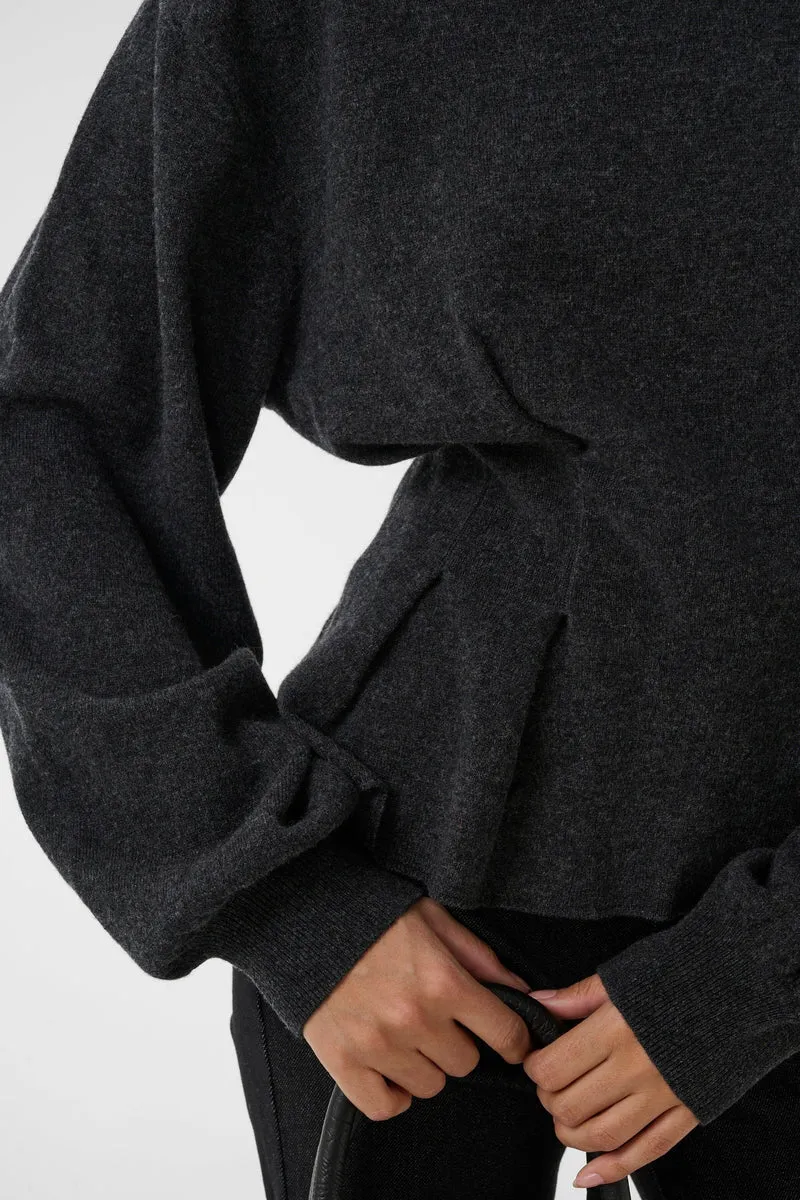 Gestuz - Gzmanzi Waist Pullover 10911492 - 106530 - Deep Graphite Melange