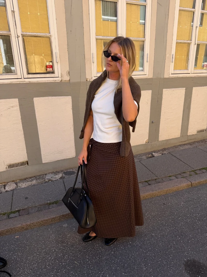 Noella - N-Mitty Skirt 16360002 - 1499 - Devana Brown Check
