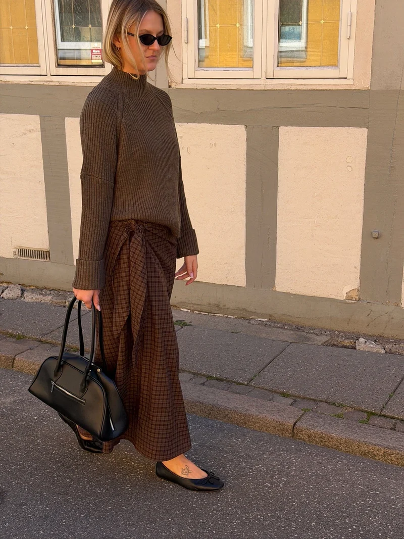 Noella - N-Mitty Skirt 16360002 - 1499 - Devana Brown Check