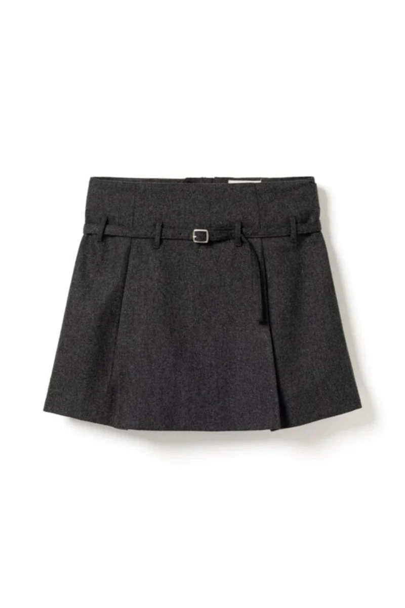 Noella - N-Madena Skirt 16390002 - 019 - Dark Grey Melange