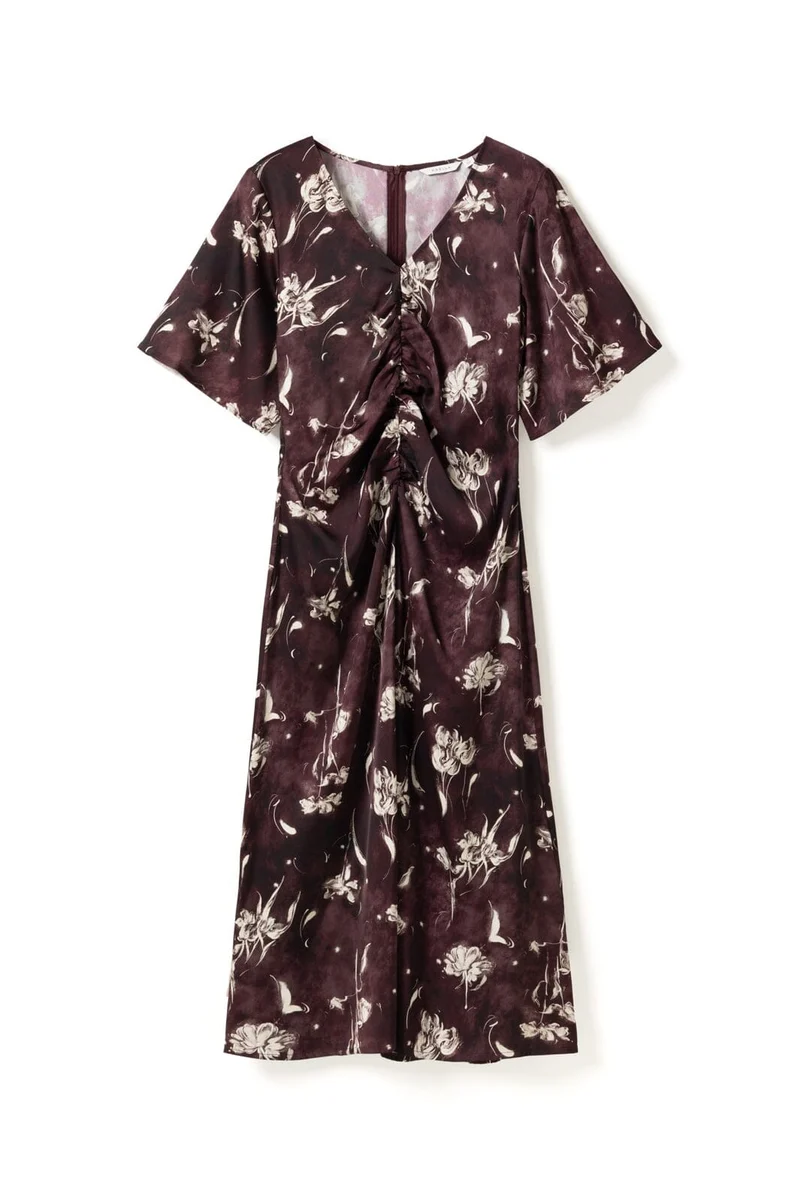 Noella - N-Lavina Dress 16380001 - 1501 - Dovie Burgundy Print