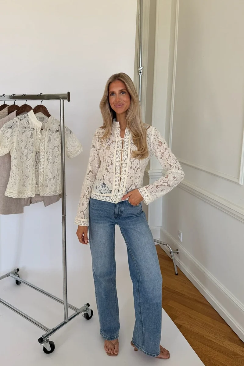 BYIC - Liljaic Shirt A25239 - Off White Lace