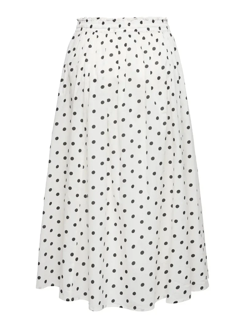 JDY - Jdydiego Maxi Skirt - 5040496 Cloud Dancer Black Dot