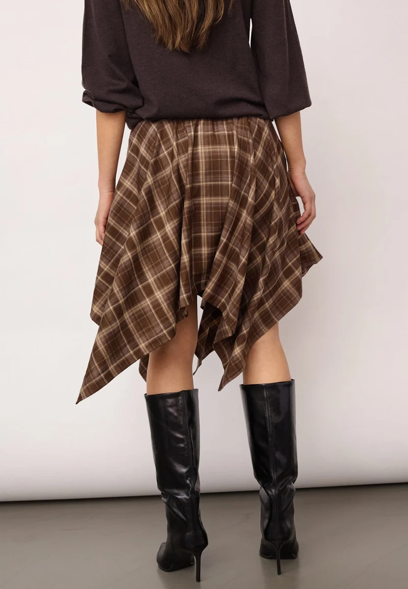 Co´Couture - Dagnycc Check Tie Skirt 500069 - 20002 - Brown