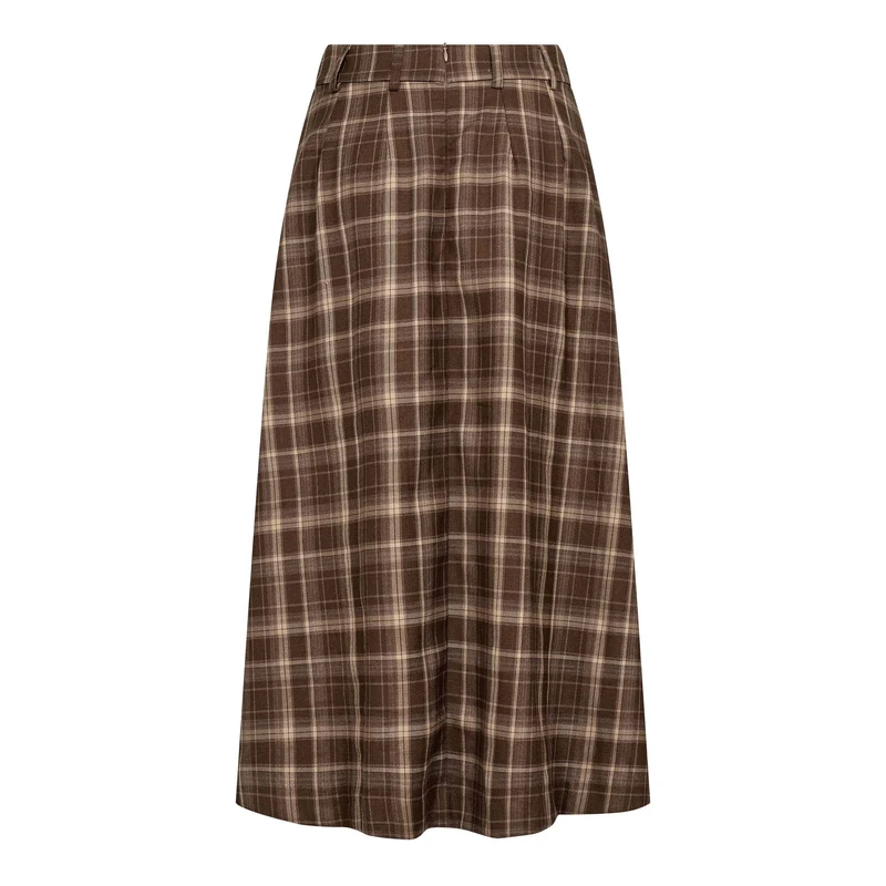 Co´Couture - Dagnycc Anya Check Pleat Skirt 500071 - 20002 - Brown