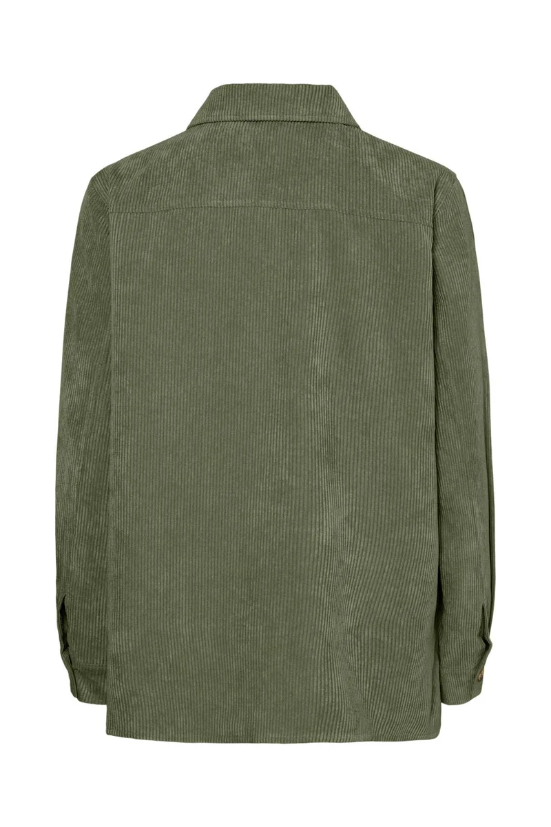 Pieces - Pceffi Ls Corduroy Shirt - 3969495 Olivine