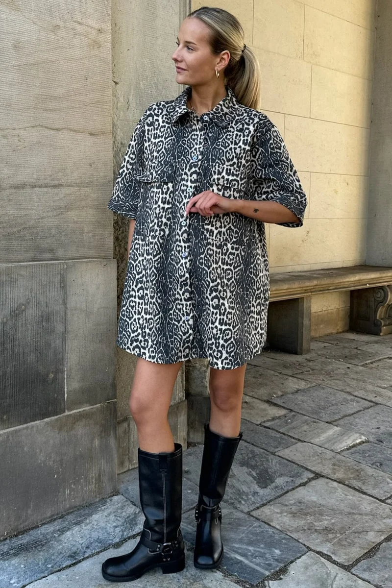 BYIC - Seldaic Shirt Dress - lp Leo Print