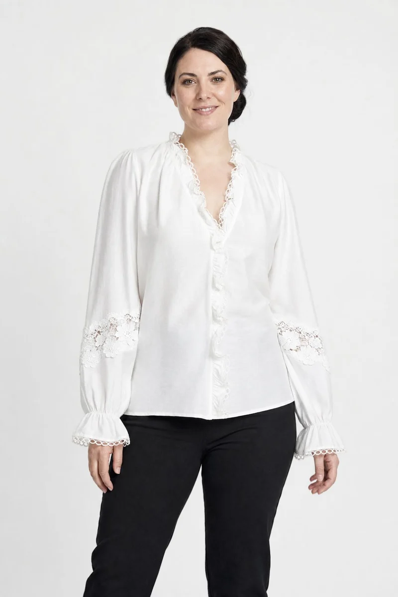 Dear Molly - Mette Shirt Shirt Ch156034b - White