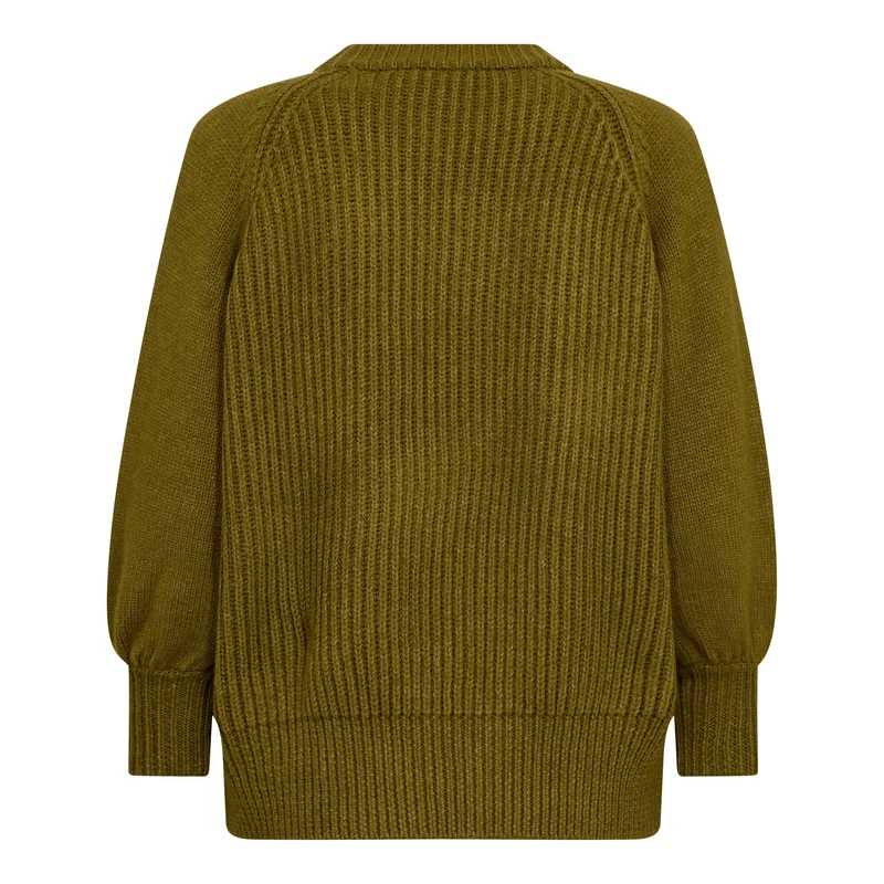 Co´Couture - Rowcc Puff Ss Rib Knit 500124 - 60007 - Fern Green