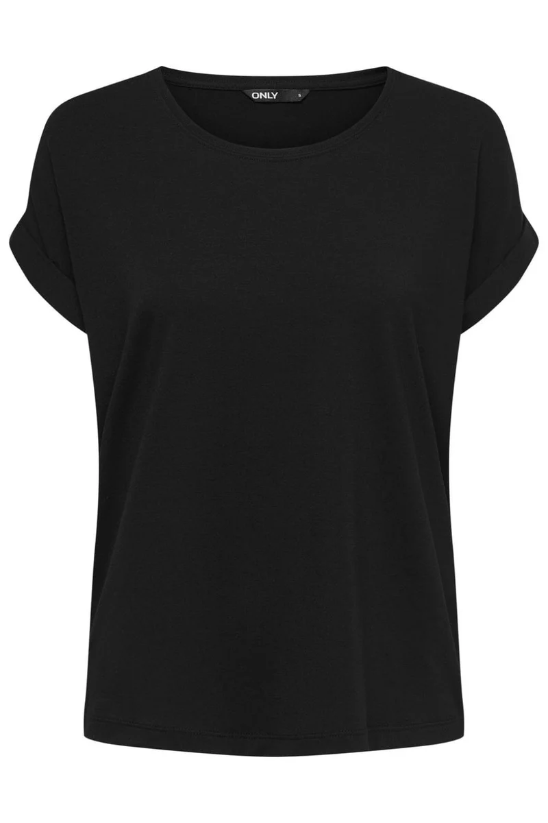 Only - Onlmoster S/S O-Neck Top - 2861071 Black Solid Black