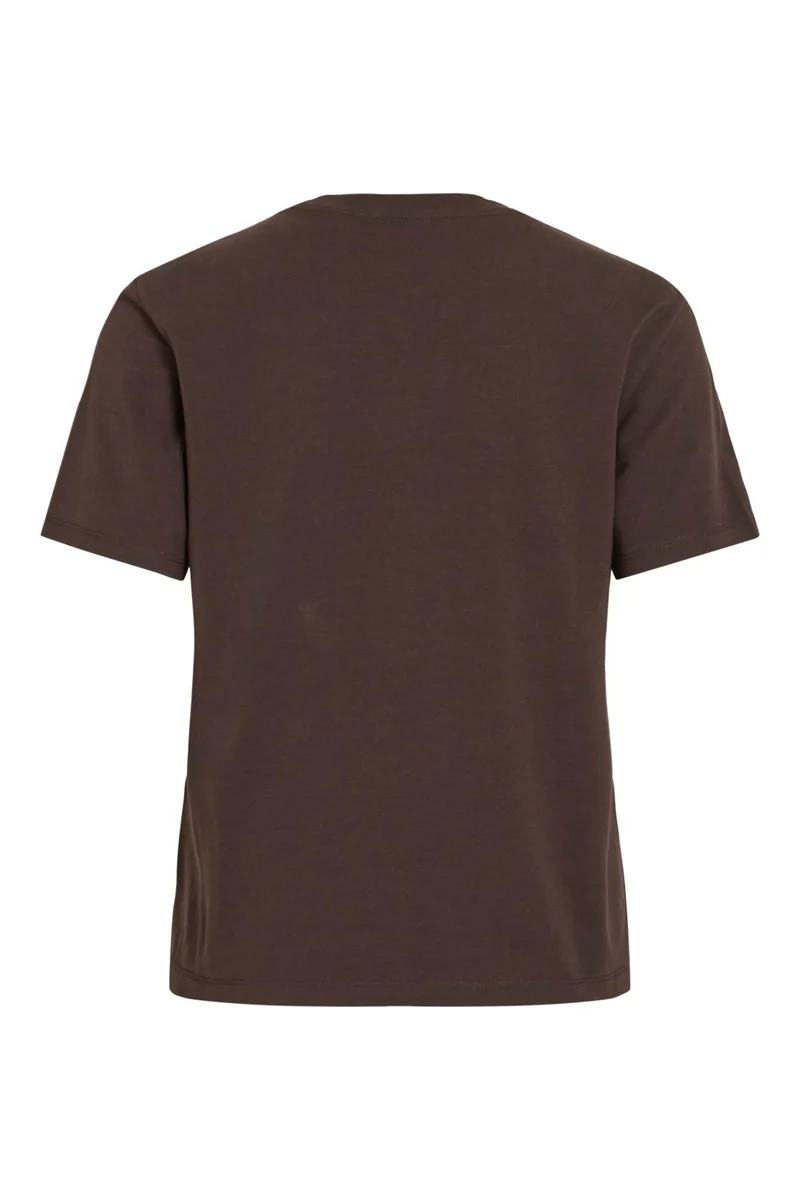 Vila - Vinora S/S T-Shirt - 4936621 Coffee Bean