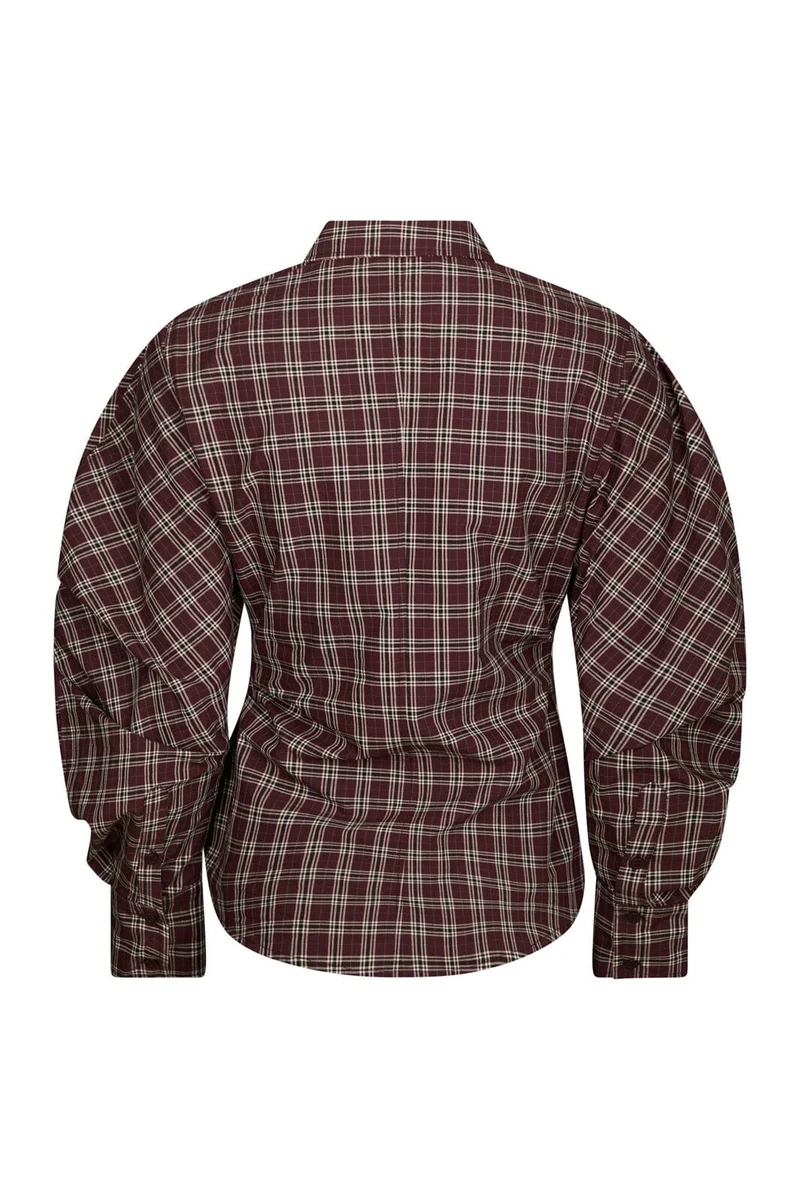 Neo Noir - Neoella Medium Check Shirt 168469 - 182 - Plum