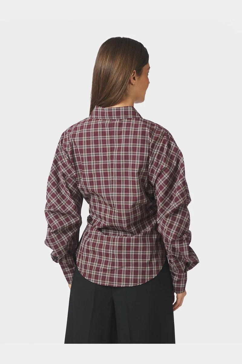 Neo Noir - Neoella Medium Check Shirt 168469 - 182 - Plum