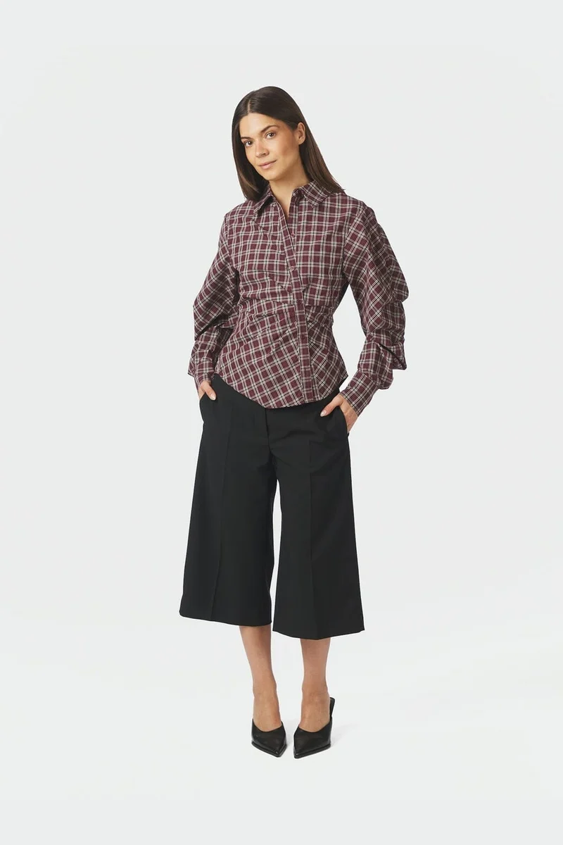 Neo Noir - Neoella Medium Check Shirt 168469 - 182 - Plum
