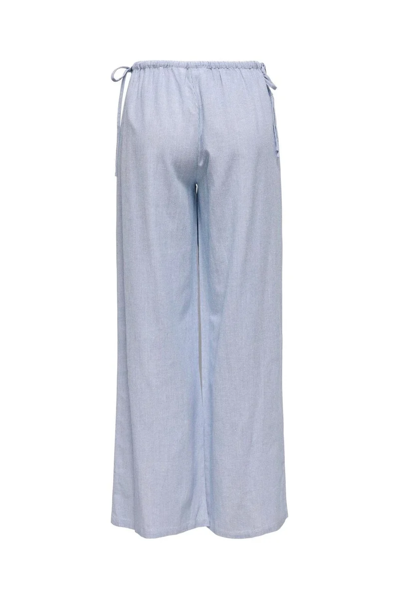 Only - Onlnata Life Bow Wide Stripe Pant - 4759970 Bright White W Regatta
