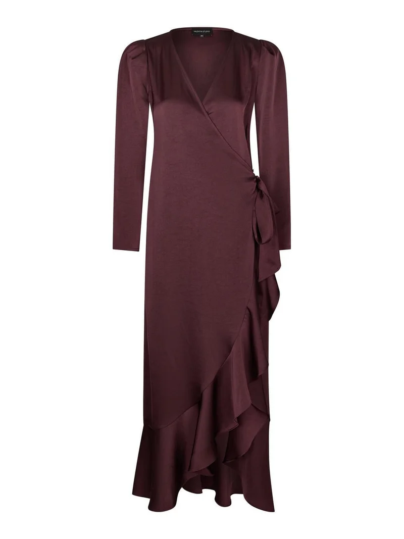 Valentin Studio - Senorita Dress Heavy Satin 167810 - 174 - Burgundy