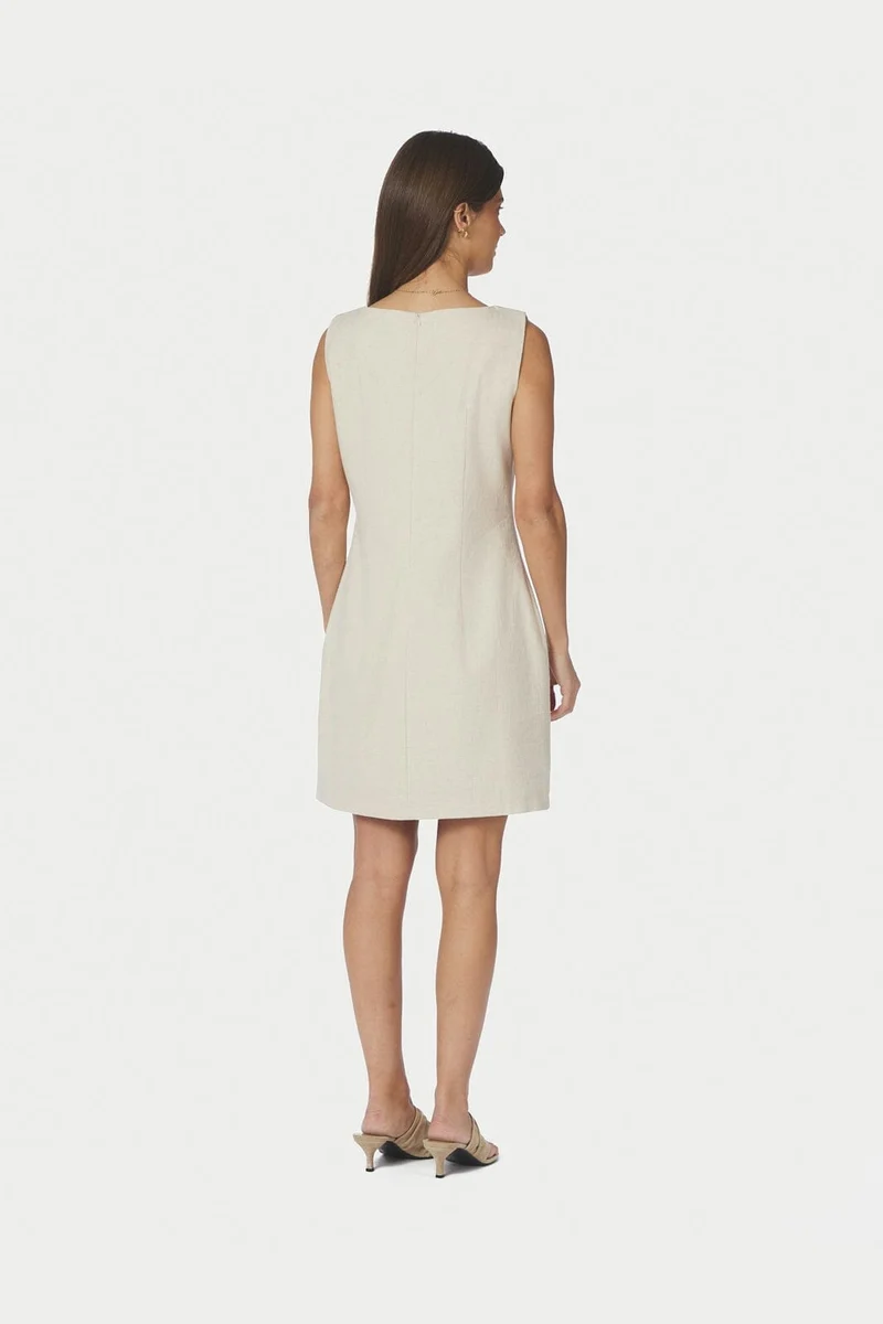 Neo Noir - Bruna Ramie Dress 162899 - 815 - Natural