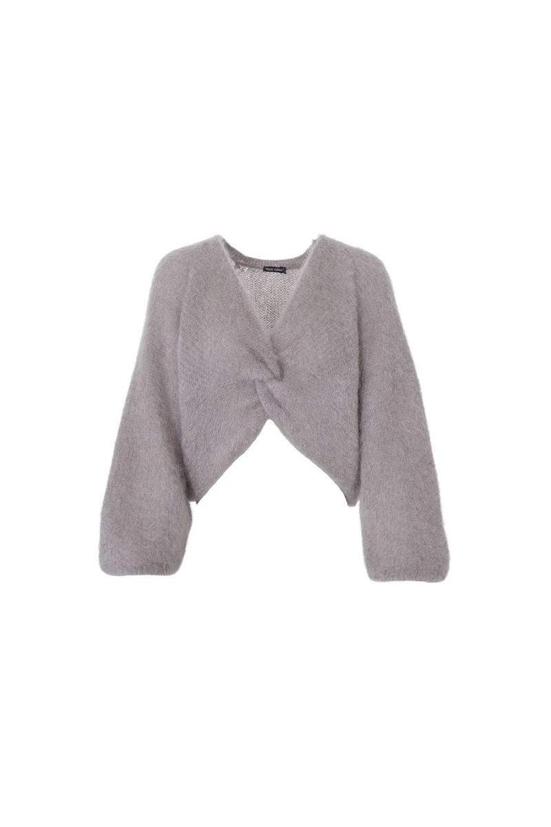 Black Colour - Bcbjoerk Cross Jumper 1265 - Taupe