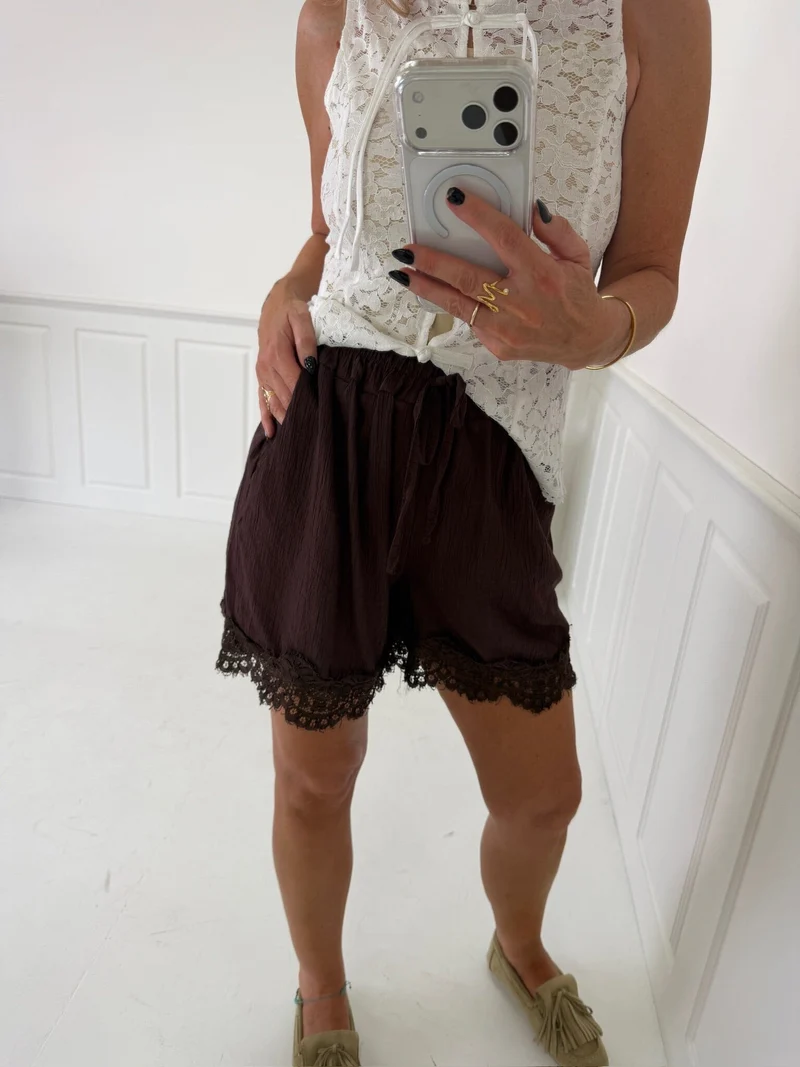 A-Bee - Vanya Shorts - Dark Brown