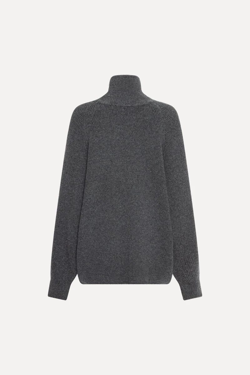 Rotate - Knit Highneck Jumper 1166971205 - 1205 Gray Pinstripe