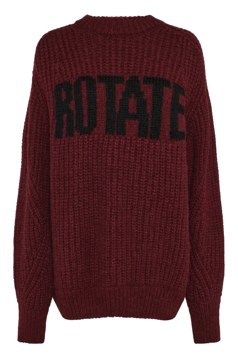 Rotate - Knitted Logo Sweater 1164492694 - 2694 Winetasting